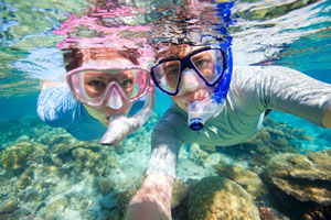 Unterwasser-Selfie